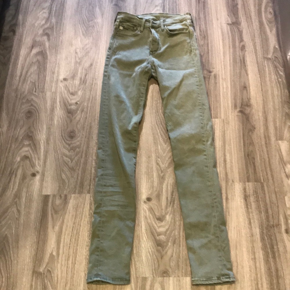 Olive stretch denim